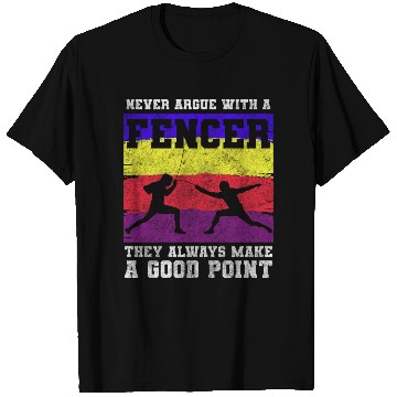Discover Fencing Sport Sport Sport Fencing Sword Fighting T Shirts