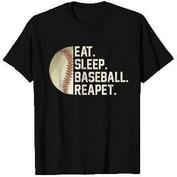 Discover Eat Sleep Baseball Repeat Funny Baseball Softball T Shirts