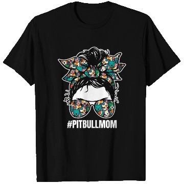 Discover Pitbull Mom Funny Dog Pets Lover Design T Shirts
