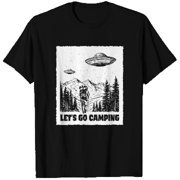 Discover Let's Go Camping - White Ink T Shirts