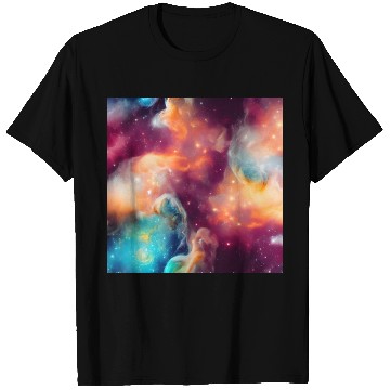 Discover Galaxy nebula abstract design T Shirts