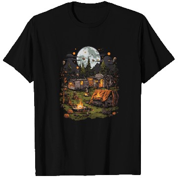 Discover Spooky Camping Adventures Scary Outdoor Halloween T Shirts