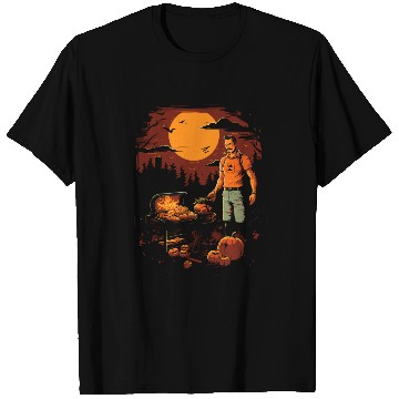 Discover Grillin' & Chillin' Halloween BBQ Cookout Grillin T Shirts