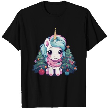 Discover Christmas Unicorn: Magic by the Christmas Tree T Shirts