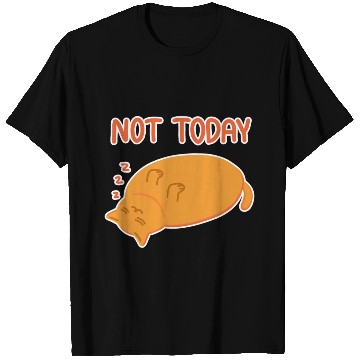 Discover Not today Lazy orange cat T Shirts