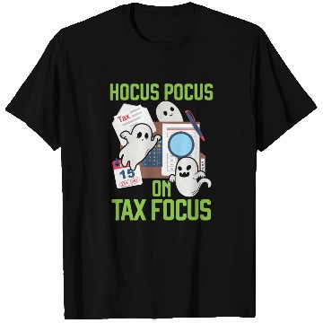 Discover Hocus Focus on Tax Focus Accountant Halloween T Shirts