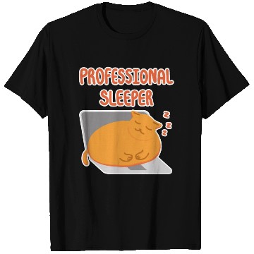 Discover Professional Sleeper Lazy orange cat T Shirts