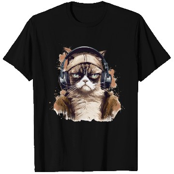 Discover Funny Cat - grumpy face T Shirts
