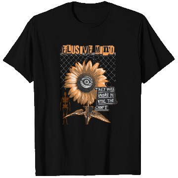 Discover Sun Flower Mind in Retro Design with Skeleton T Shirts