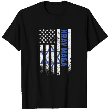 Discover Krav Maga American USA Israel Flag T Shirts