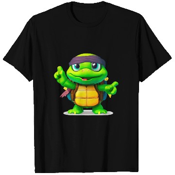 Discover Happy Whimsical Turtle Back to School T Shirts