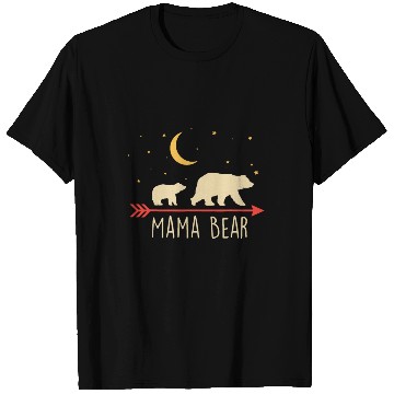 Discover Mama Bear with Cub Moon Stars Mama Bear T Shirts