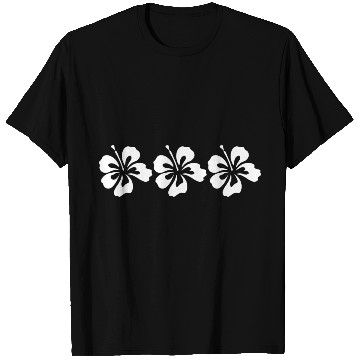 Discover Three White Hibiscus T Shirts
