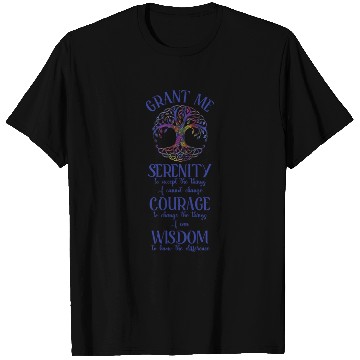 Discover Serenity Prayer with Tree of Life T Shirts