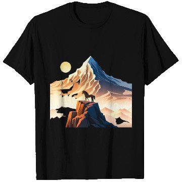 Discover Horse running to mountain T Shirts