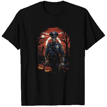 Discover Creepy Zombie Cop Undead Police Halloween Officer T Shirts