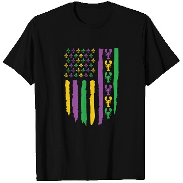 Discover American Flag Lobster Fleur Mardi Gras T Shirts