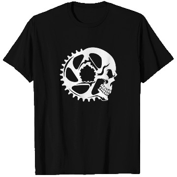 Discover Cycling Cyclist Skull T Shirts