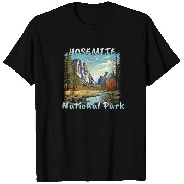 Discover USA Yosemite National Park Sierra Nevada Colorful T Shirts