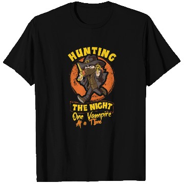 Discover Vampire Hunter Undead Slayer Stake and Cross T Shirts