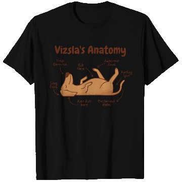 Discover Vizsla dog animal funny anatomy T Shirts