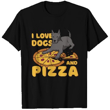 Discover I love dogs and pizza T Shirts