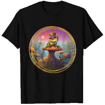 Discover Psychedelic Frog with a Hat T Shirts