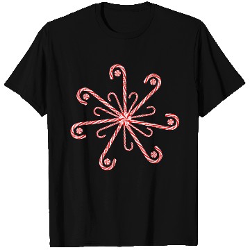 Discover Peppermint Candy Cane Snowflake T Shirts