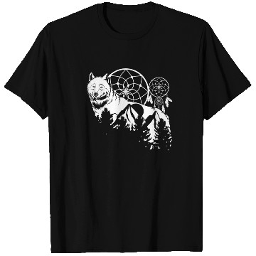 Discover Wolf Dream Catcher T Shirts