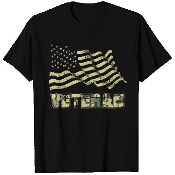 Discover Us Veteran Flag T Shirts