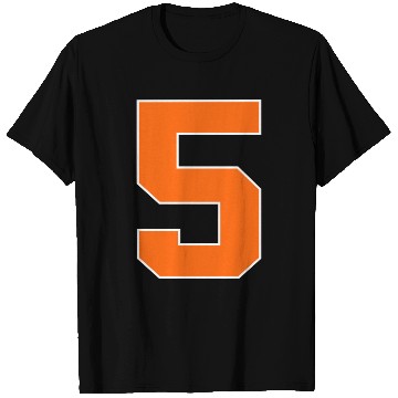 Discover Number 5 Sports Orange T Shirts