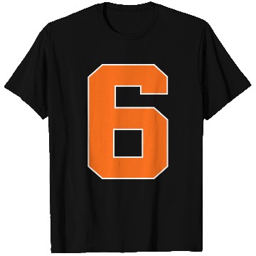 Discover Number 6 Sports Orange T Shirts