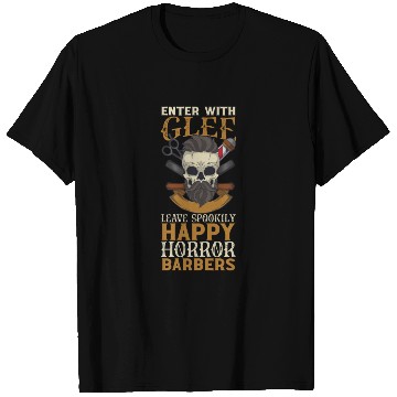 Discover Horror Barber Spooky Hairdresser Hairstylist Hair T Shirts