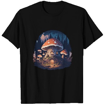 Discover Mushroom house T Shirts