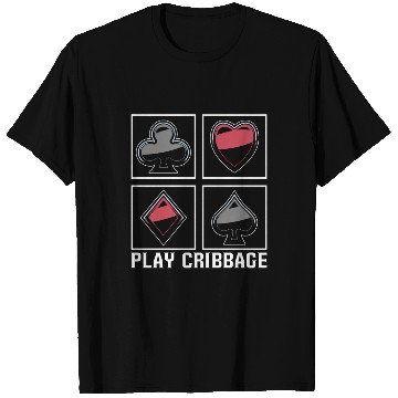 Discover Play Cribbage Playing Cards Loves Crib Board Game T Shirts