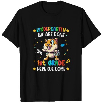 Discover Kids Kindergarten We Are Done 1st Grade T Shirts
