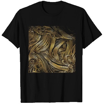 Discover Gold Line Pattern T Shirts