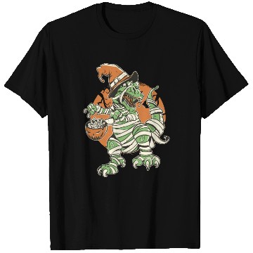Discover Halloween t-rex mummy T Shirts