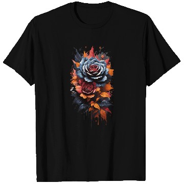 Discover Black Rose floral T Shirts