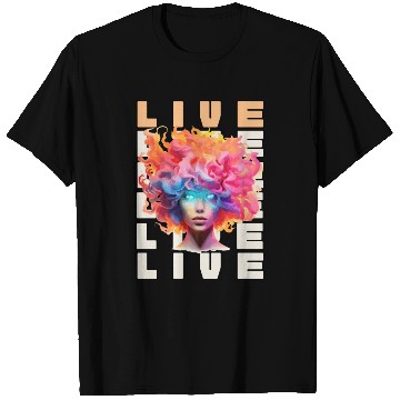 Discover Glowing Women Head. Live. T Shirts