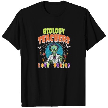 Discover Halloween Biology Teachers Love Brains T Shirts