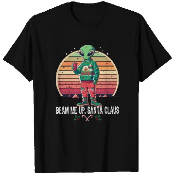 Discover Beam Me Up Santa Claus Alien Christmas Ufo Coffee T Shirts