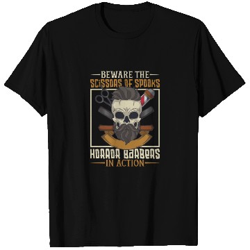 Discover Horror Barber Spooky Hairdresser Hairstylist Hair T Shirts