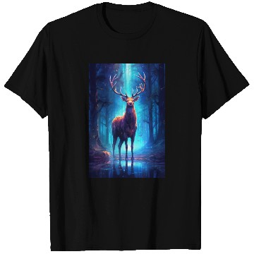 Discover Deer In The Forest Mysterious T Shirts