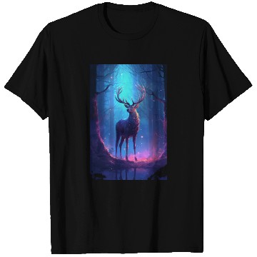 Discover Deer In The Forest Mysterious T Shirts