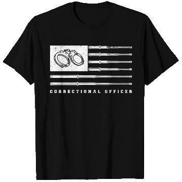 Discover USA Flag correctional officer T Shirts