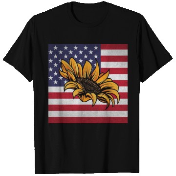 Discover Sunflower Gardening Us Flag T Shirts