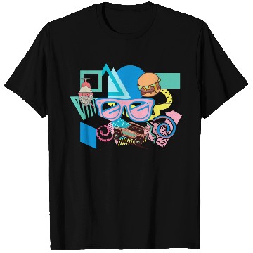 Discover Retro 90s colorful abstract design-3 T Shirts