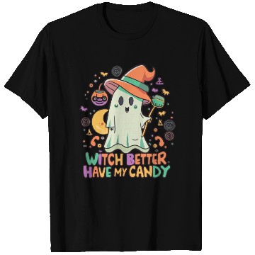 Discover Cute Kawaii Ghost Design – Witch better Have Candy T Shirts