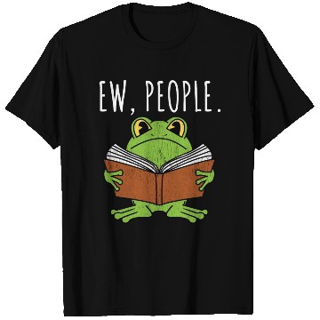 Discover Ew People Cottagecore Frog Reading Book T Shirts